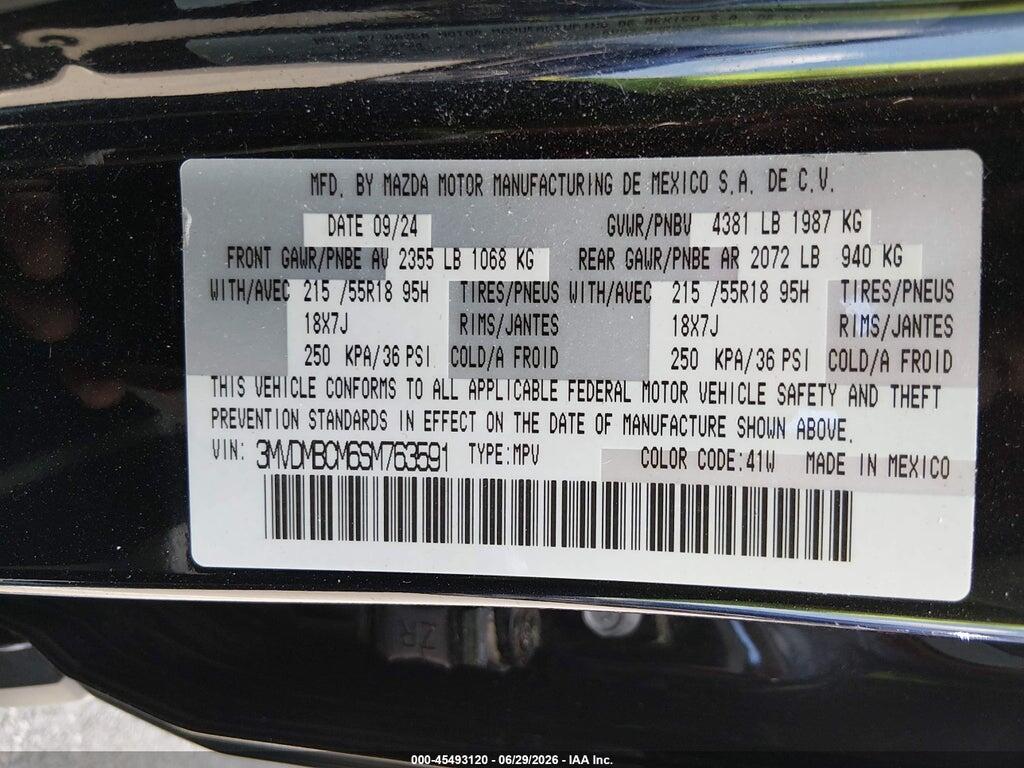 3MVDMBCM6SM763591 2025 MAZDA CX-30 photo no. 9