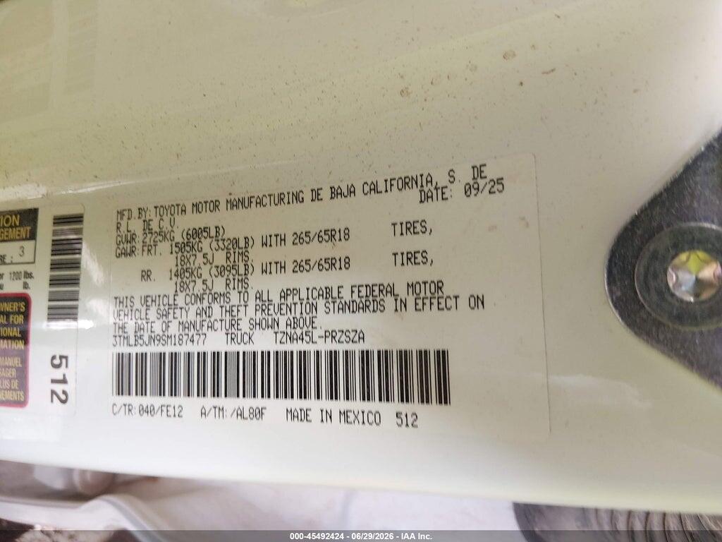 3TMLB5JN9SM187477 2025 TOYOTA TACOMA photo no. 9