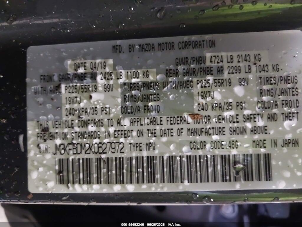 JM3KFBDM2K0627972 2019 MAZDA CX-5 photo no. 9
