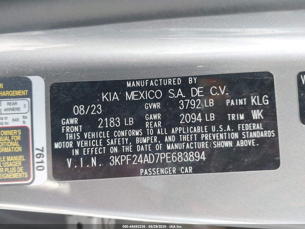3KPF24AD7PE683894 2023 KIA FORTE photo no. 9