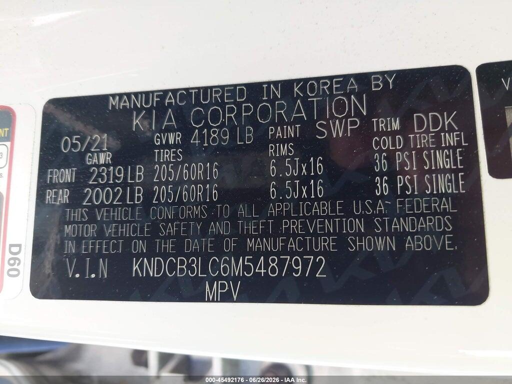 KNDCB3LC6M5487972 2021 KIA NIRO photo no. 9