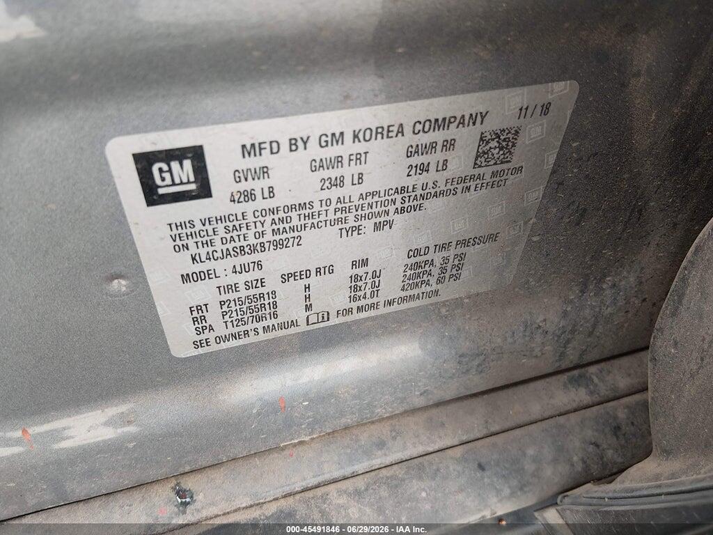 KL4CJASB3KB799272 2019 BUICK ENCORE photo no. 9