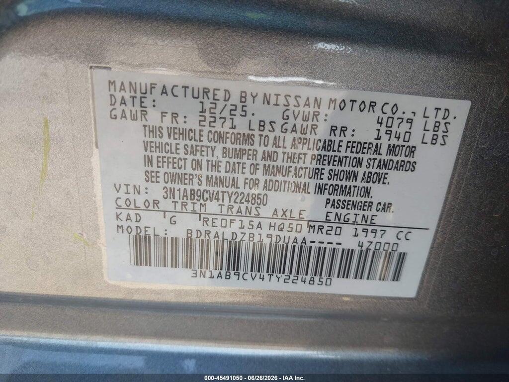 3N1AB9CV4TY224850 2026 NISSAN SENTRA photo no. 9