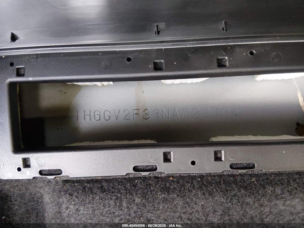 1HGCV2F39NA020701 2022 HONDA ACCORD photo no. 9