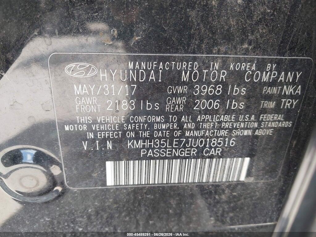 KMHH35LE7JU018516 2018 HYUNDAI ELANTRA GT photo no. 9