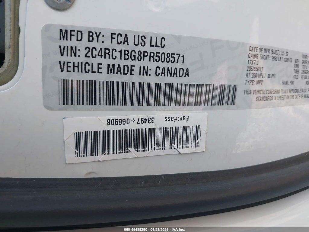 2C4RC1BG8PR508571 2023 CHRYSLER PACIFICA photo no. 9
