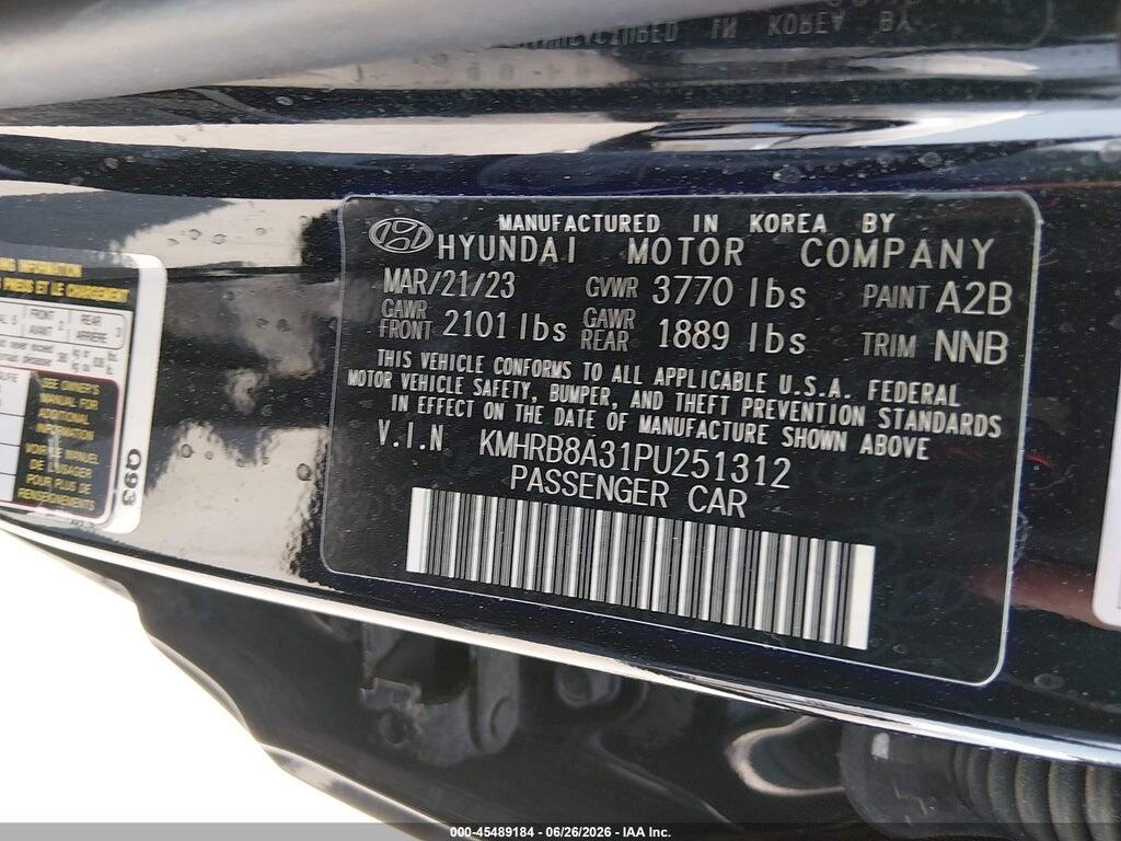 KMHRB8A31PU251312 2023 HYUNDAI VENUE photo no. 9