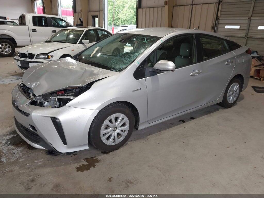 JTDKARFU4K3087102 2019 TOYOTA PRIUS photo no. 2
