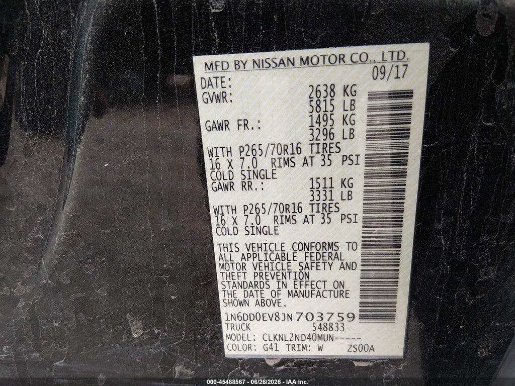 1N6DD0EV8JN703759 2018 NISSAN FRONTIER photo no. 9