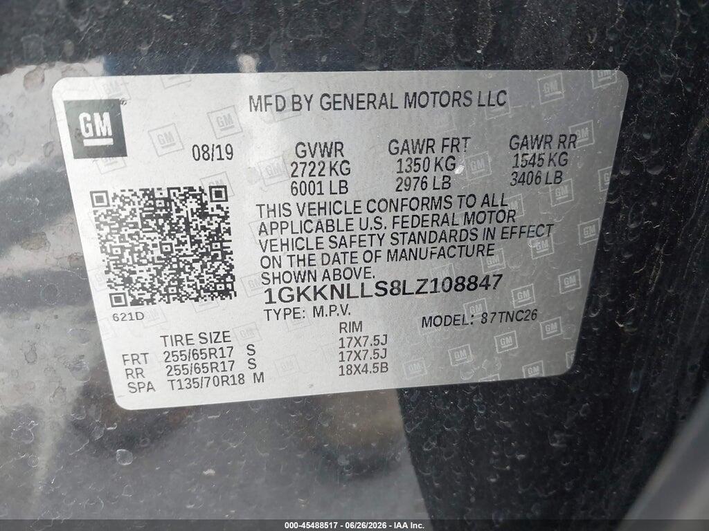 1GKKNLLS8LZ108847 2020 GMC ACADIA photo no. 9
