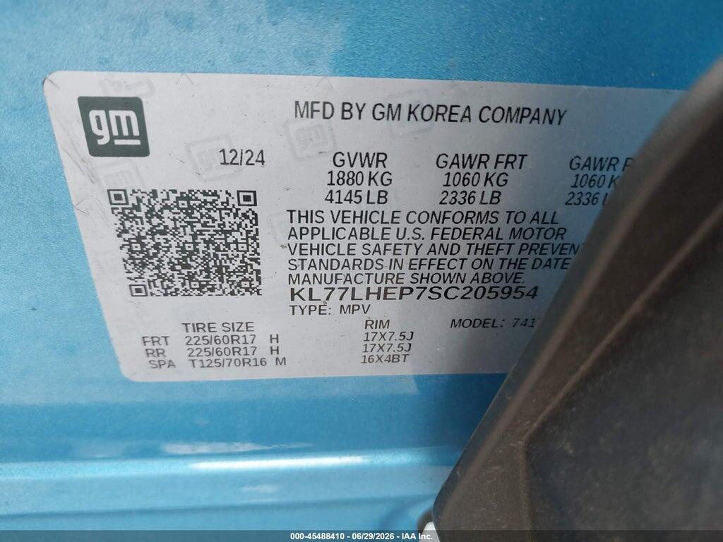 KL77LHEP7SC205954 2025 CHEVROLET TRAX photo no. 9