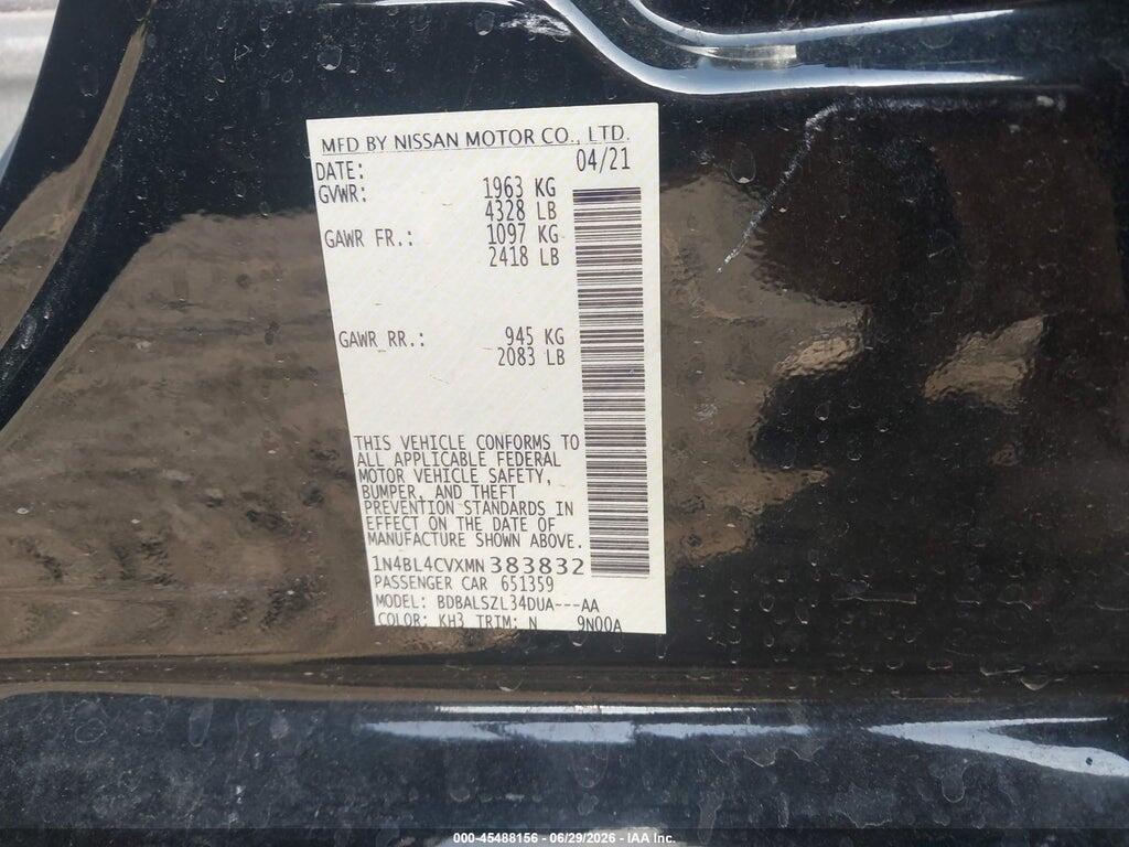 1N4BL4CVXMN383832 2021 NISSAN ALTIMA photo no. 9