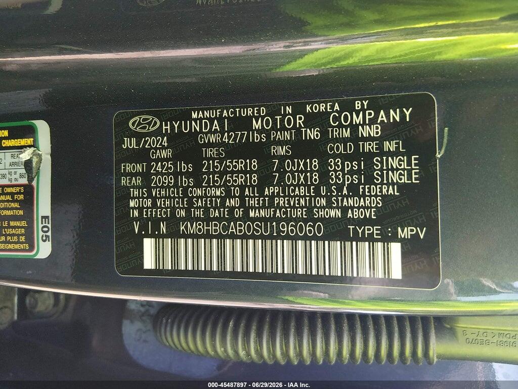 KM8HBCAB0SU196060 2025 HYUNDAI KONA photo no. 9