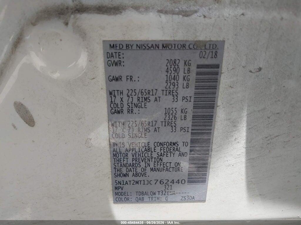 5N1AT2MT1JC762440 2018 NISSAN ROGUE photo no. 9