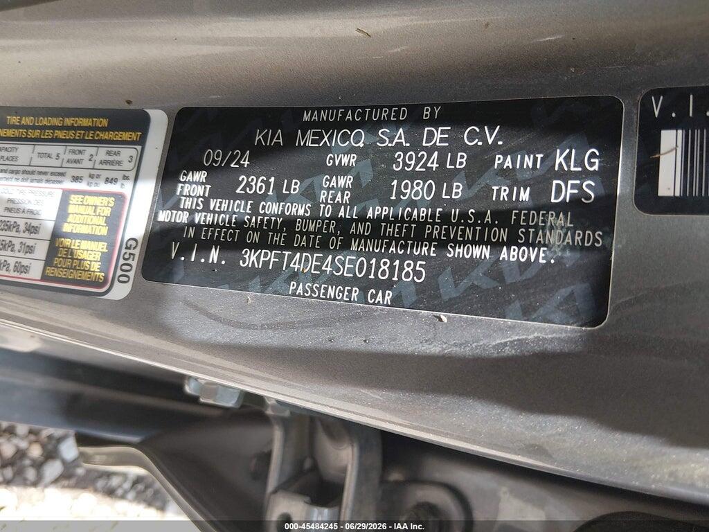 3KPFT4DE4SE018185 2025 KIA K4 photo no. 9
