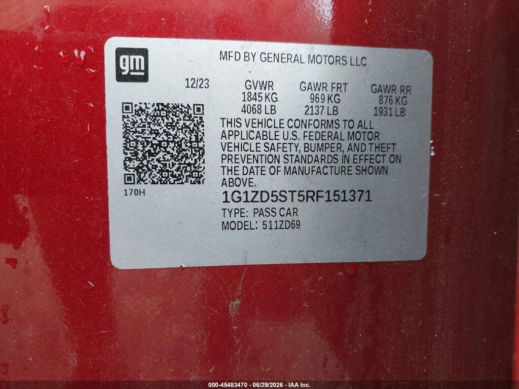 1G1ZD5ST5RF151371 2024 CHEVROLET MALIBU photo no. 9