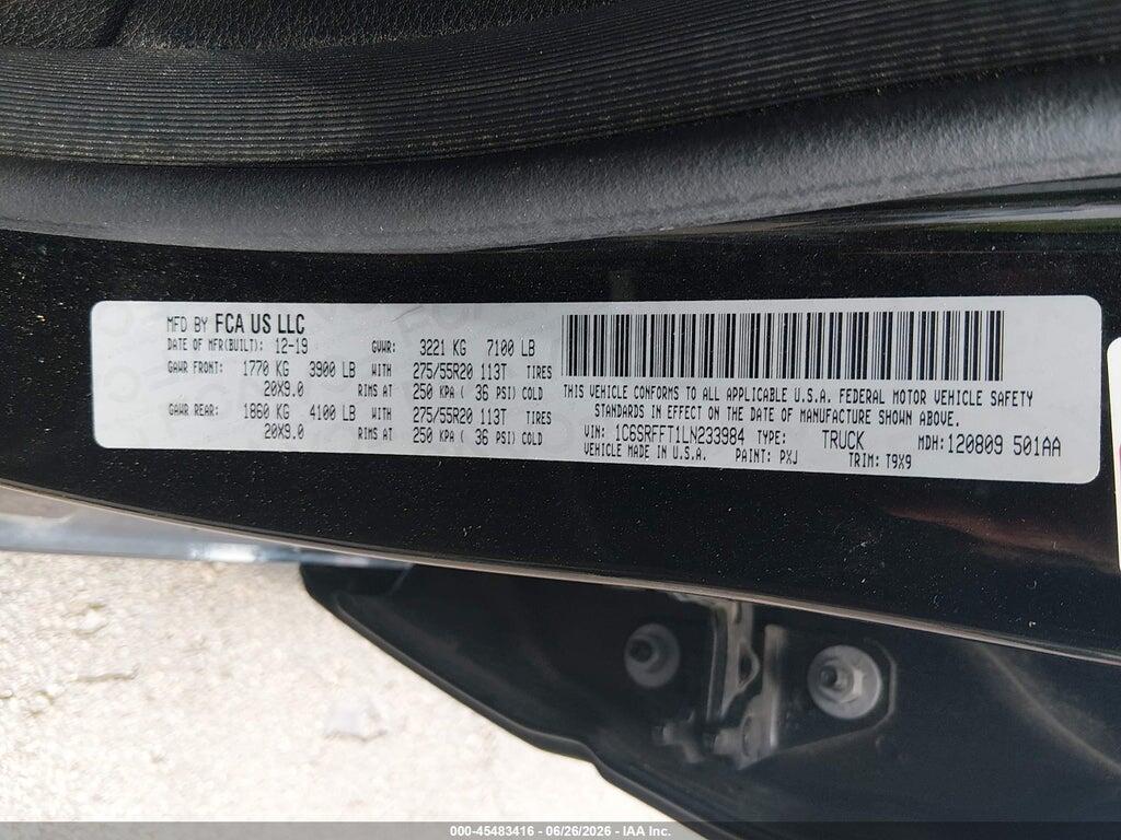 1C6SRFFT1LN233984 2020 RAM 1500 photo no. 9