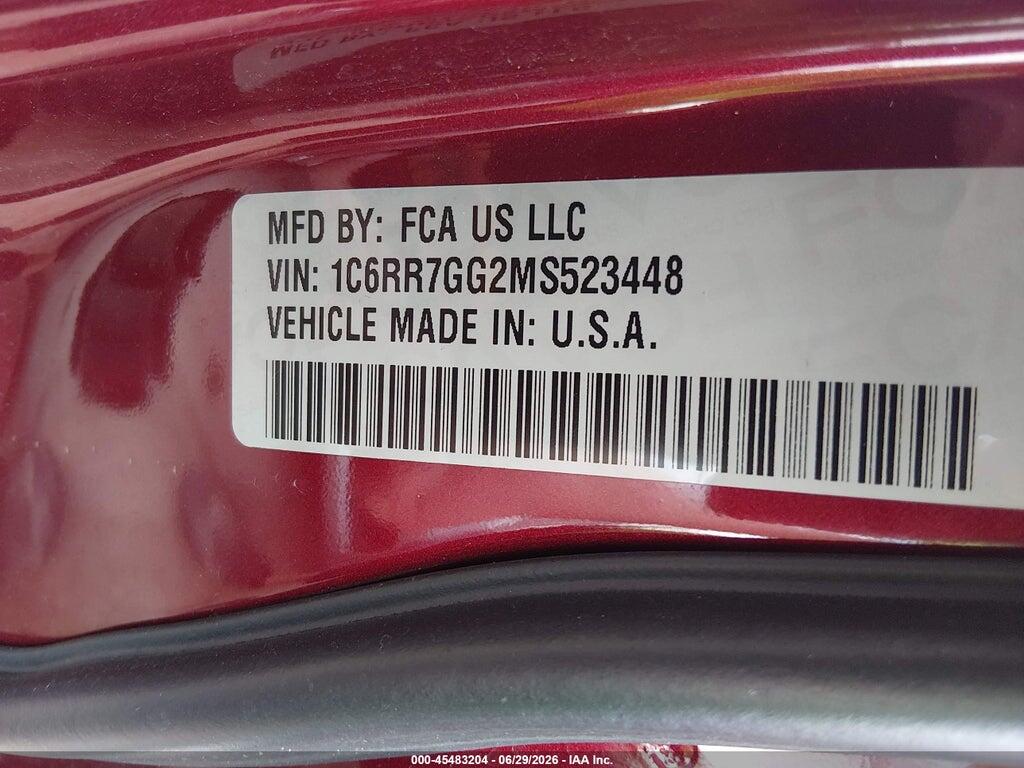 1C6RR7GG2MS523448 2021 RAM 1500 CLASSIC photo no. 9