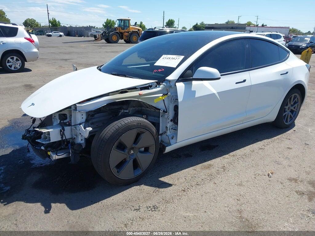 5YJ3E1EA2NF123751 2022 TESLA MODEL 3 photo no. 2