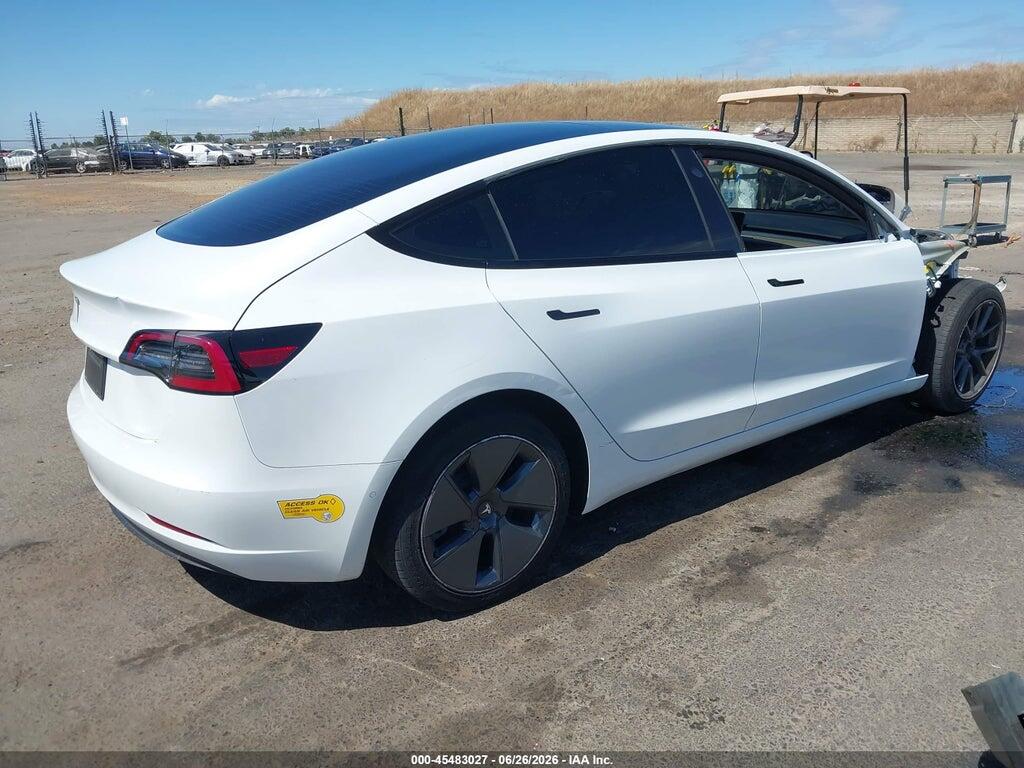 5YJ3E1EA2NF123751 2022 TESLA MODEL 3 photo no. 4