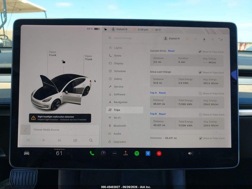 5YJ3E1EA2NF123751 2022 TESLA MODEL 3 photo no. 7