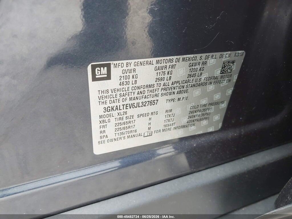 3GKALTEV6JL327657 2018 GMC TERRAIN photo no. 9