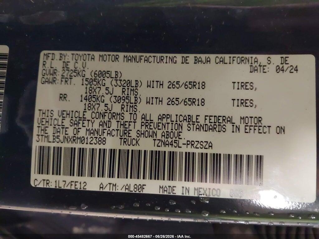3TMLB5JNXRM012388 2024 TOYOTA TACOMA photo no. 9