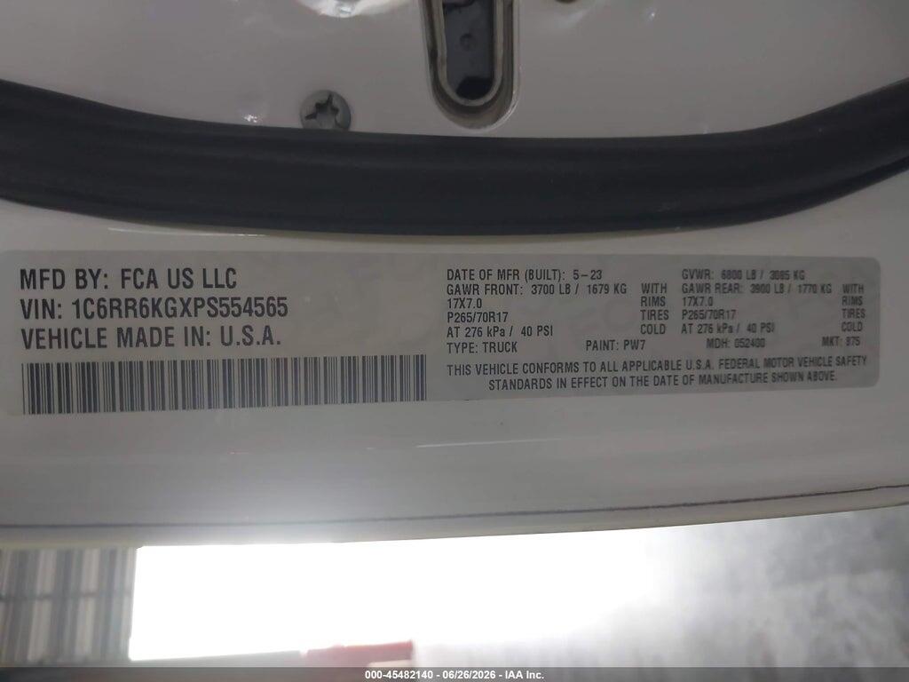 1C6RR6KGXPS554565 2023 RAM 1500 CLASSIC photo no. 9