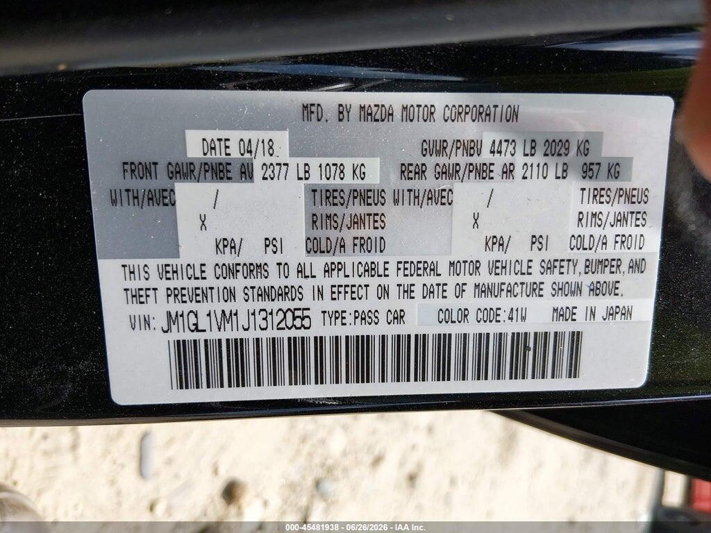 JM1GL1VM1J1312055 2018 MAZDA MAZDA6 photo no. 9