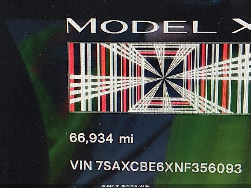 7SAXCBE6XNF356093 2022 TESLA MODEL X photo no. 7