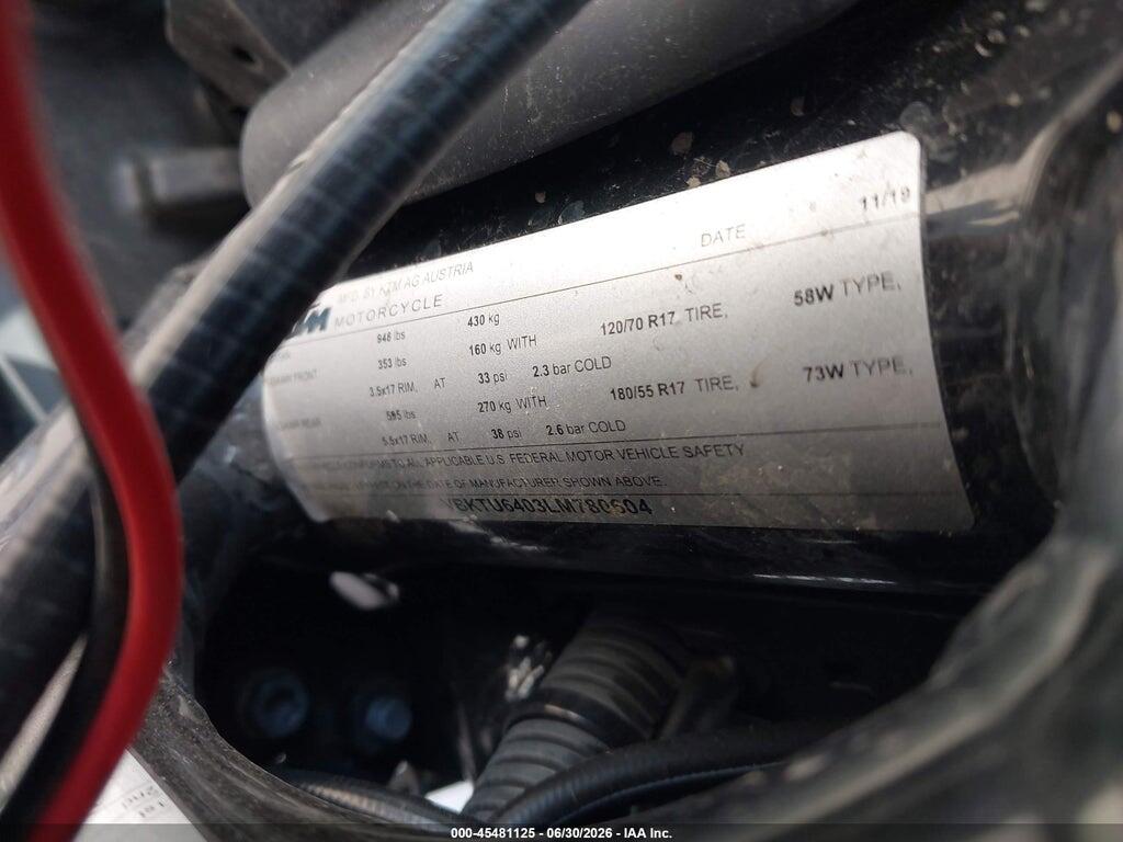 VBKTU6403LM780604 2020 KTM 790 photo no. 10