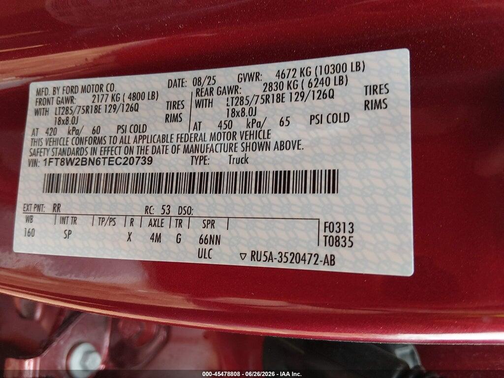 1FT8W2BN6TEC20739 2026 FORD F-250 photo no. 9