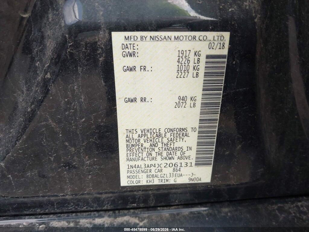 1N4AL3AP4JC206131 2018 NISSAN ALTIMA photo no. 9