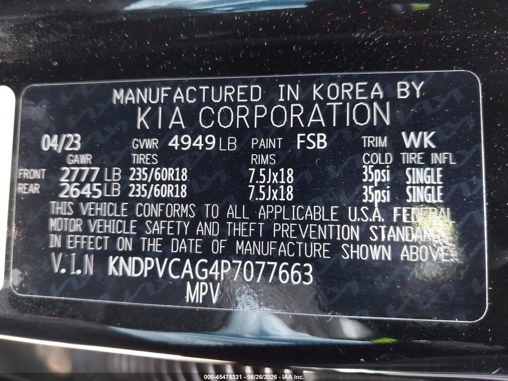 KNDPVCAG4P7077663 2023 KIA SPORTAGE HYBRID photo no. 9