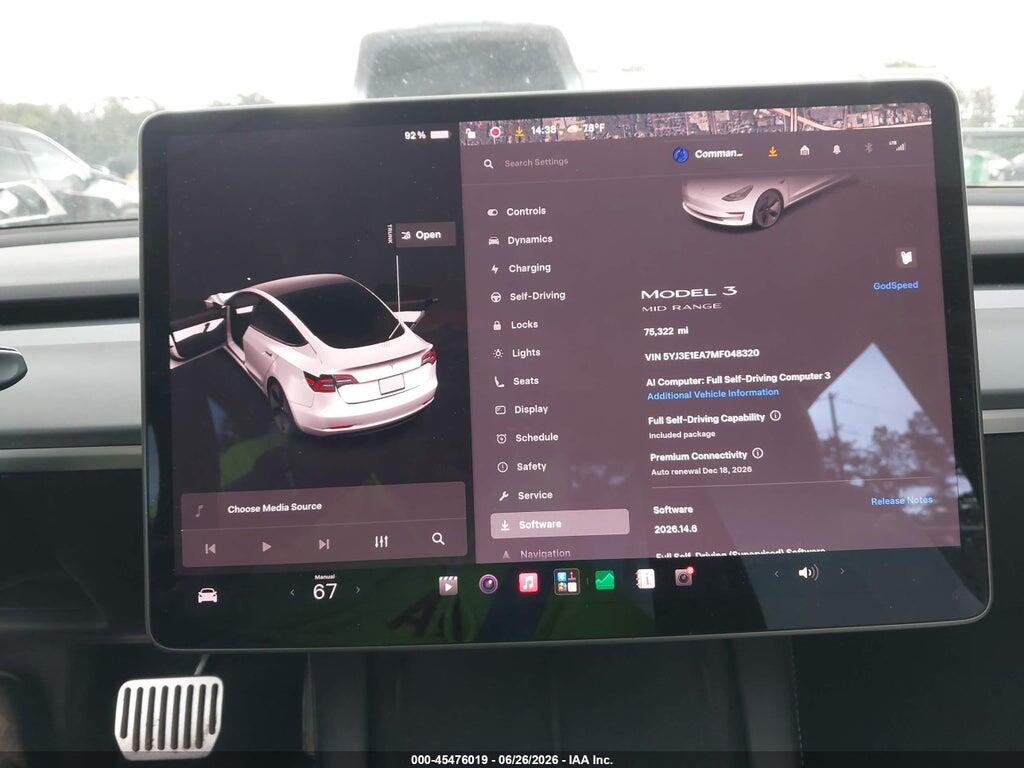 5YJ3E1EA7MF048320 2021 TESLA MODEL 3 photo no. 7