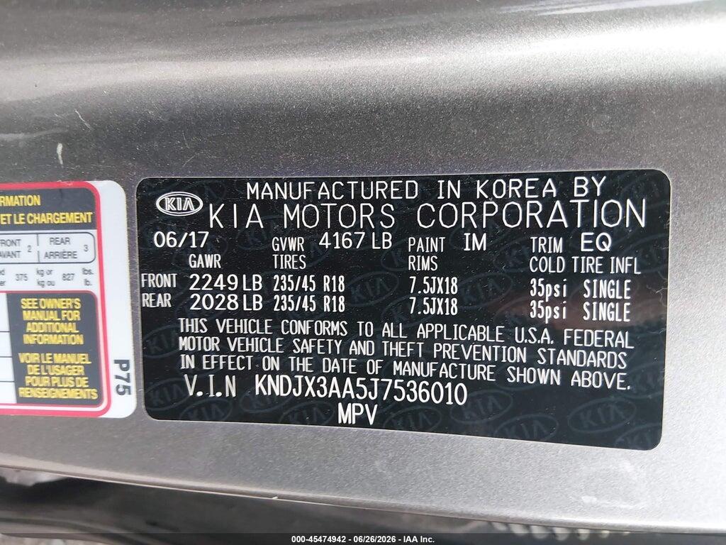 KNDJX3AA5J7536010 2018 KIA SOUL photo no. 9