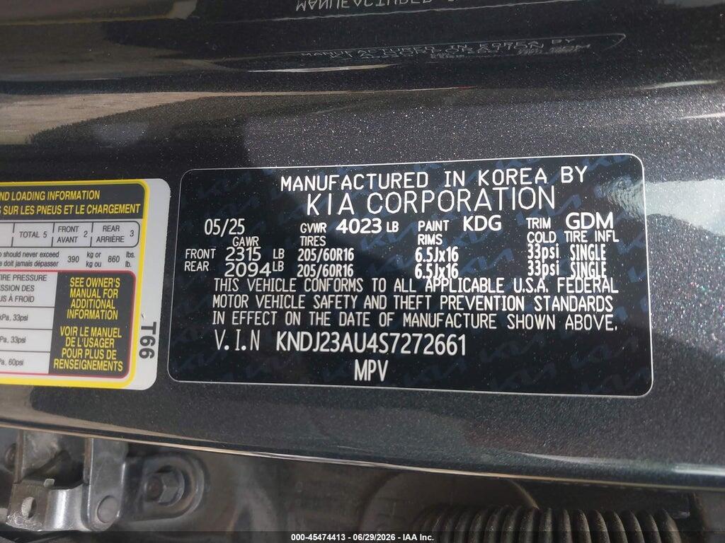 KNDJ23AU4S7272661 2025 KIA SOUL photo no. 9