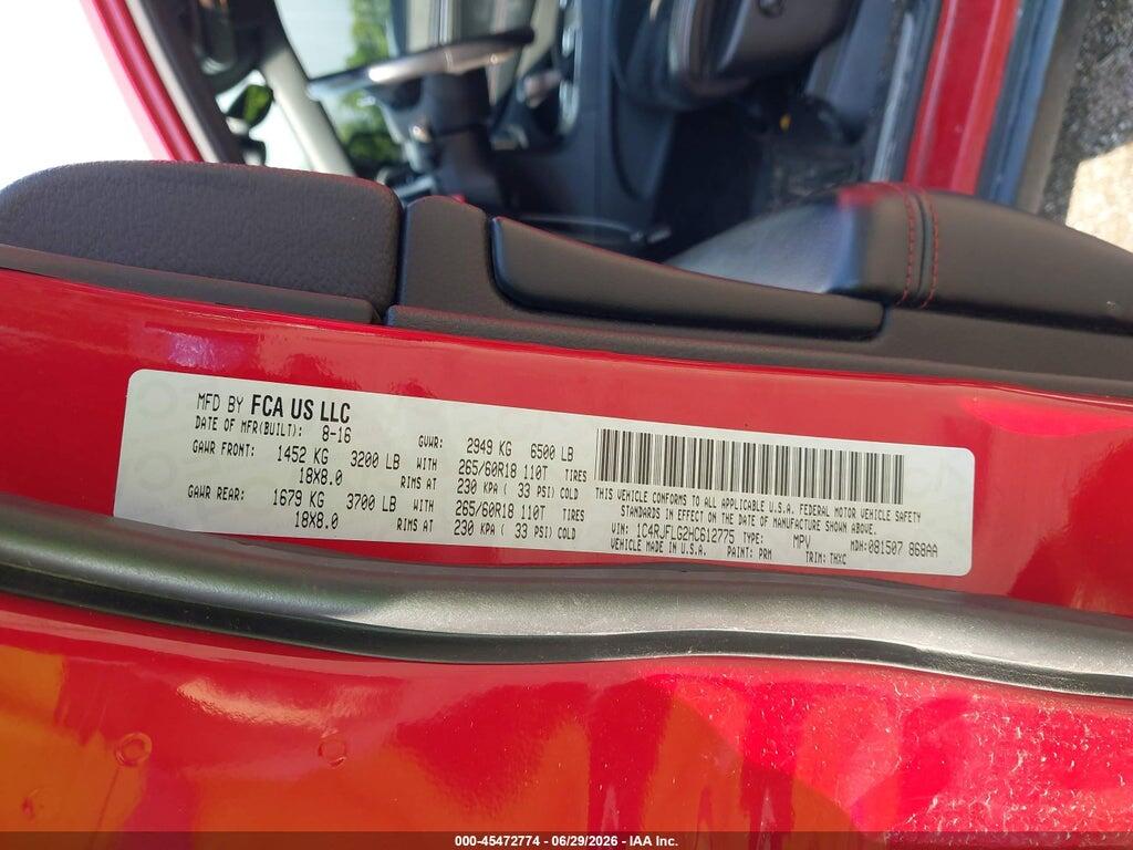 1C4RJFLG2HC612775 2017 JEEP GRAND CHEROKEE photo no. 9
