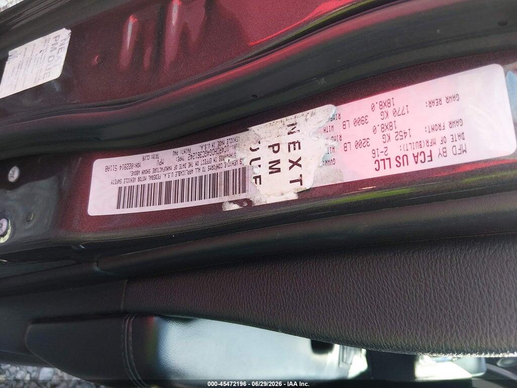 1C4RDHDG4GC361242 2016 DODGE DURANGO photo no. 9
