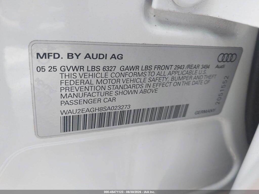 WAU2EAGH8SA023273 2025 AUDI S6 E-TRON photo no. 8