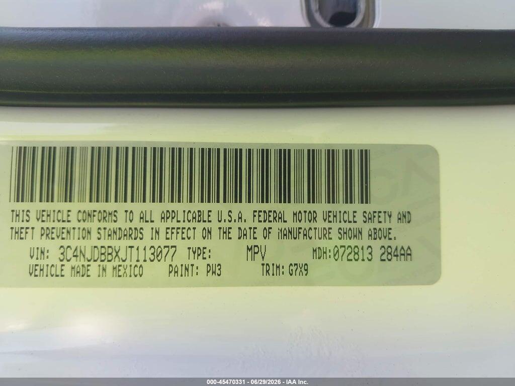 3C4NJDBBXJT113077 2018 JEEP COMPASS photo no. 9