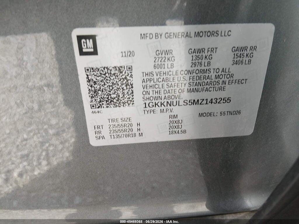 1GKKNULS5MZ143255 2021 GMC ACADIA photo no. 9