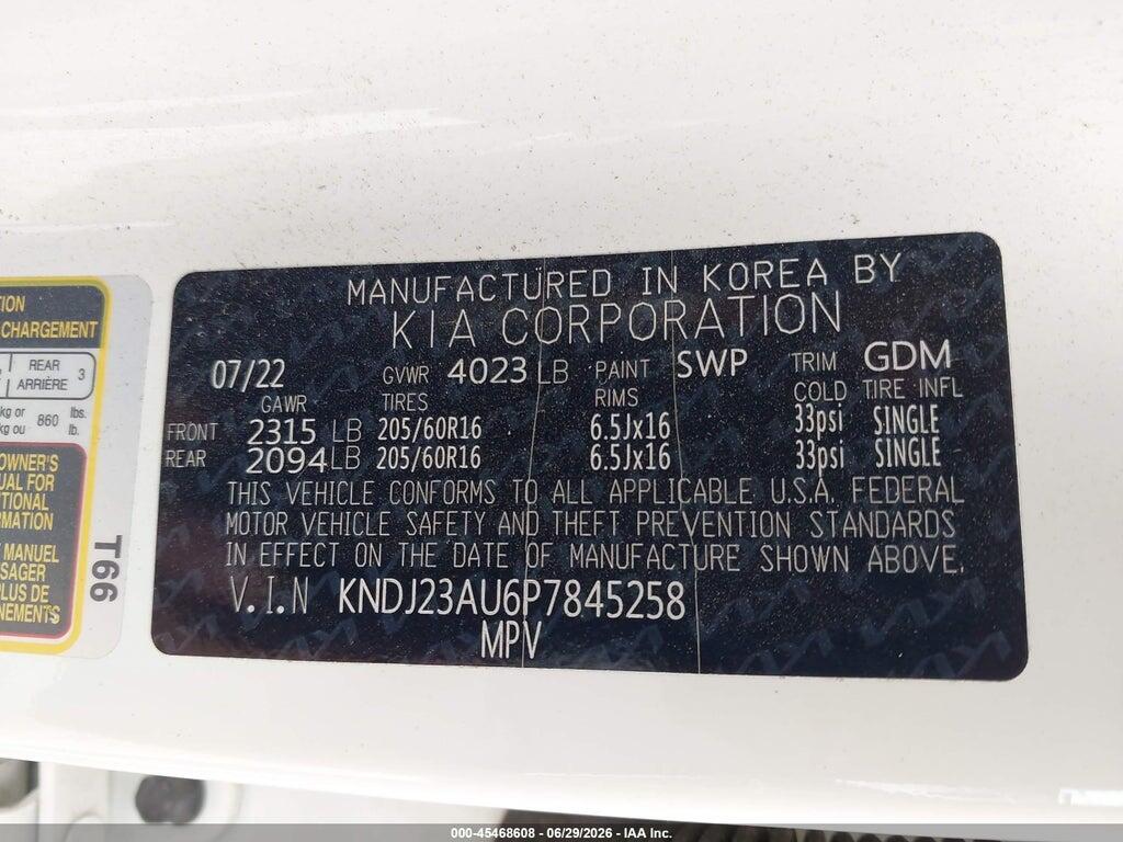 KNDJ23AU6P7845258 2023 KIA SOUL photo no. 9