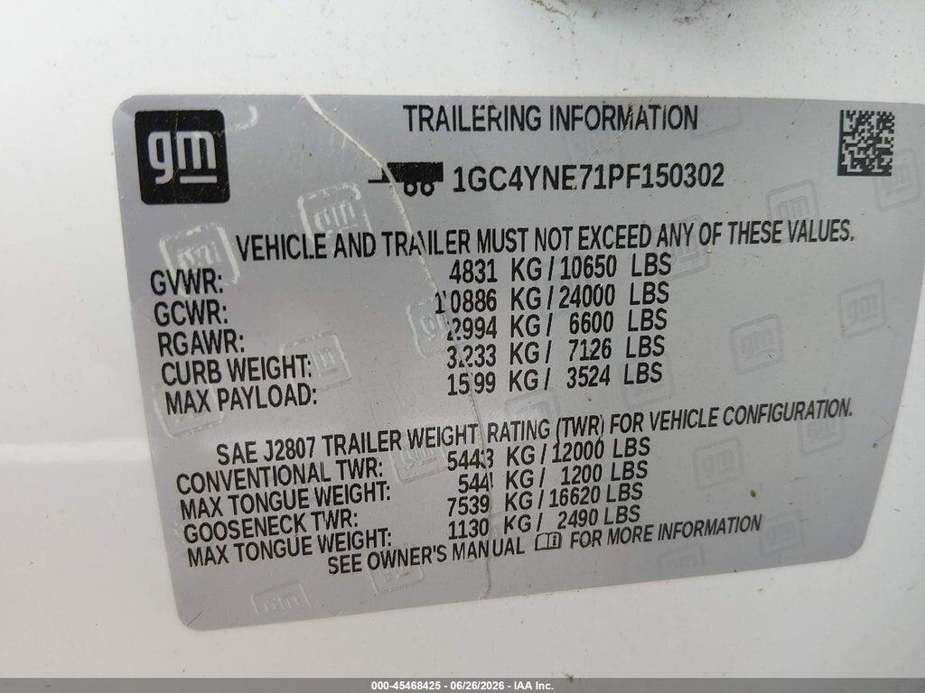 1GC4YNE71PF150302 2023 CHEVROLET SILVERADO 2500HD photo no. 8