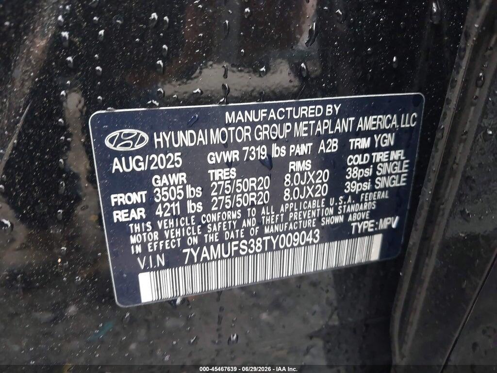 7YAMUFS38TY009043 2026 HYUNDAI IONIQ 9 photo no. 9