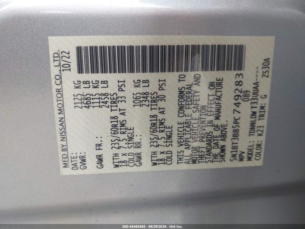 5N1BT3BB5PC749283 2023 NISSAN ROGUE photo no. 9