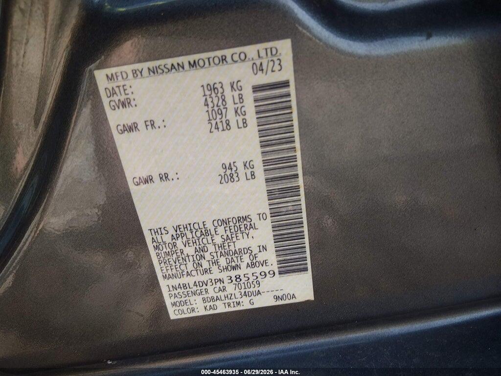 1N4BL4DV3PN385599 2023 NISSAN ALTIMA photo no. 9