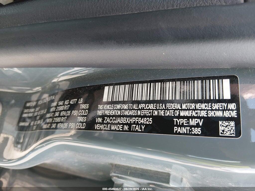 ZACCJABBXHPF64825 2017 JEEP RENEGADE photo no. 9
