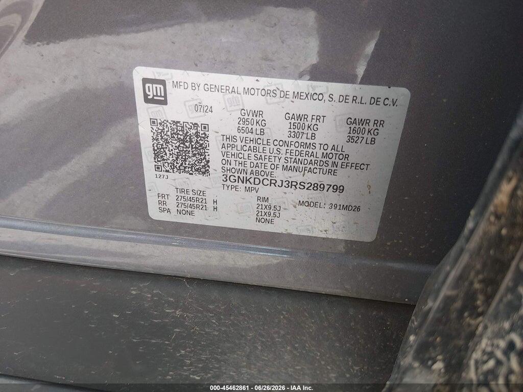 3GNKDCRJ3RS289799 2024 CHEVROLET BLAZER EV photo no. 9