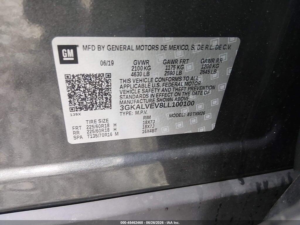 3GKALVEV8LL100100 2020 GMC TERRAIN photo no. 9